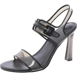 Lucile Womens Buckle Transparent Ankle Strap