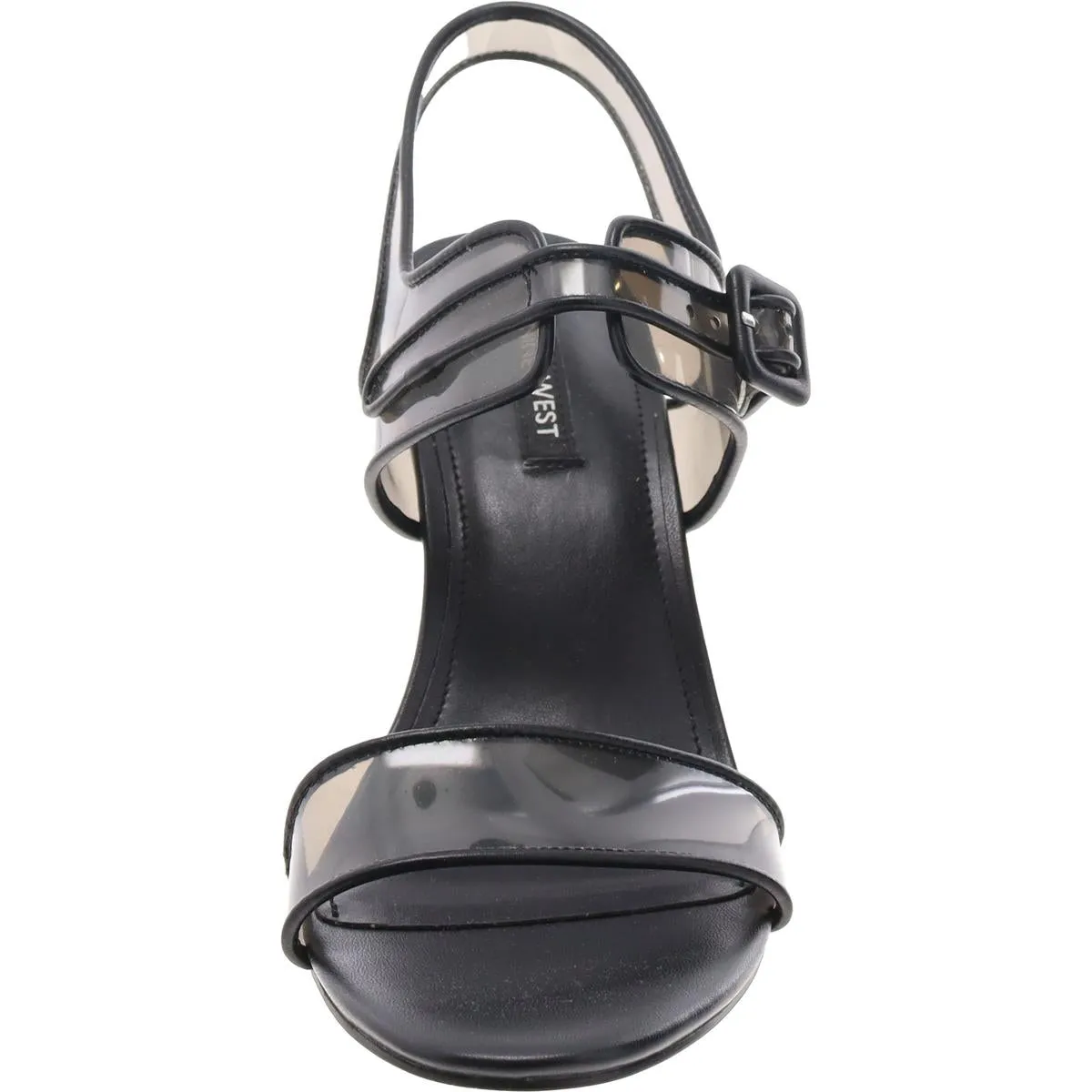 Lucile Womens Buckle Transparent Ankle Strap