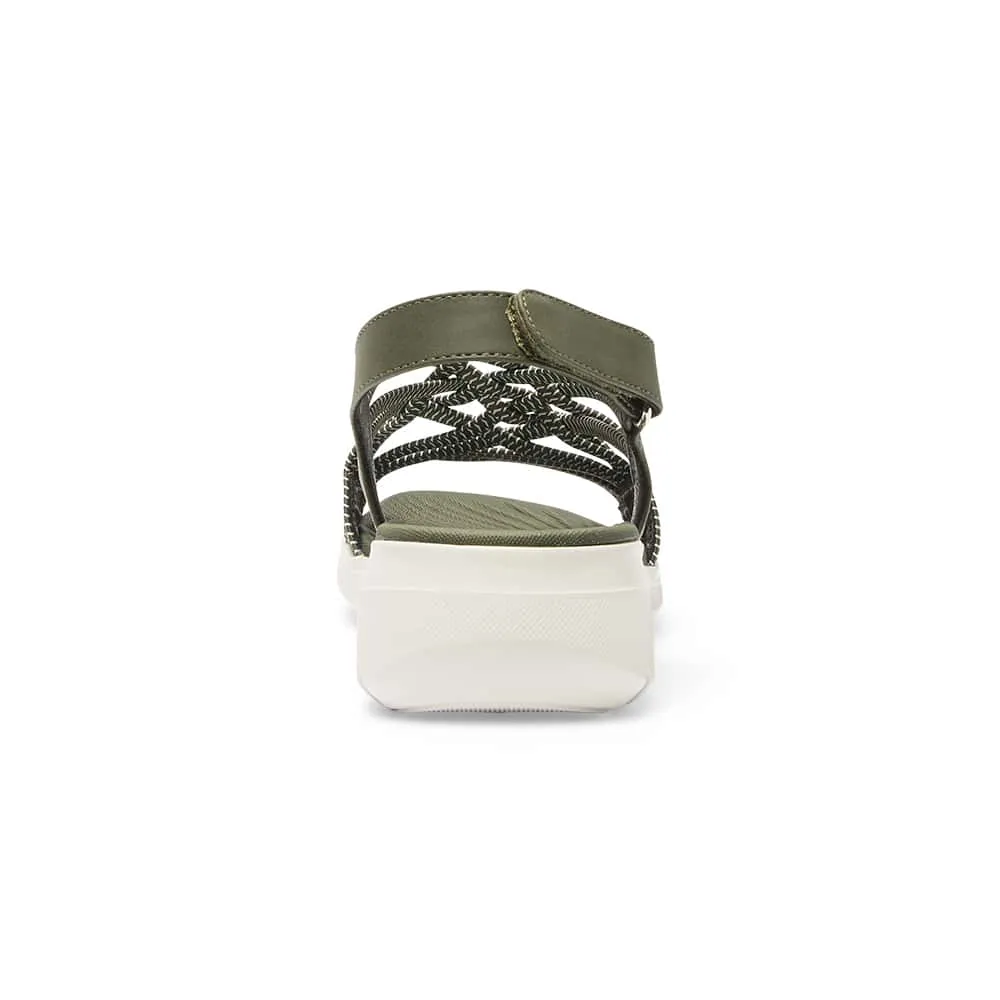 Luna Sandal in Khaki Multi