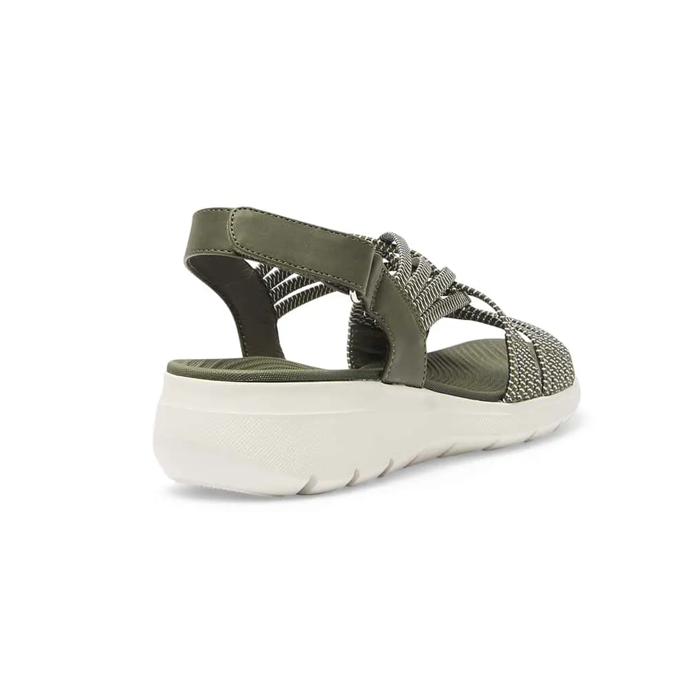 Luna Sandal in Khaki Multi