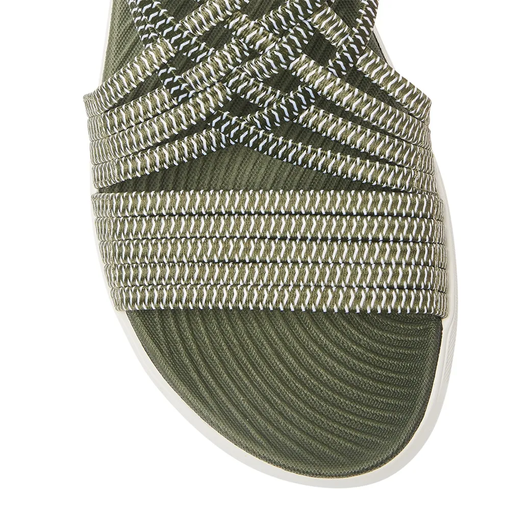 Luna Sandal in Khaki Multi