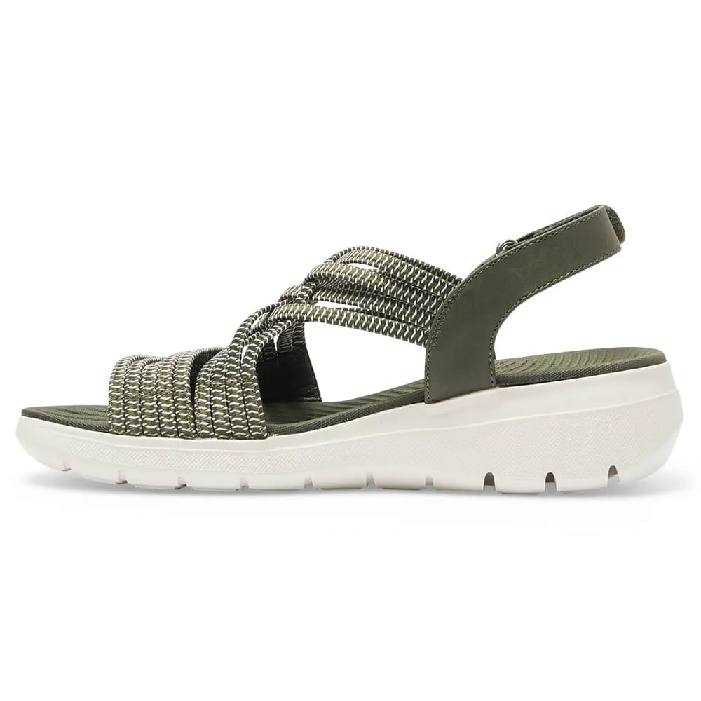 Luna Sandal in Khaki Multi