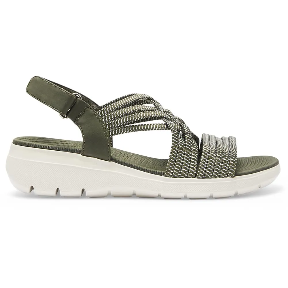 Luna Sandal in Khaki Multi