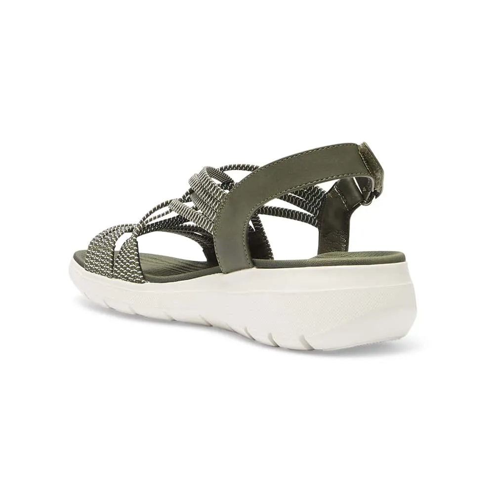 Luna Sandal in Khaki Multi