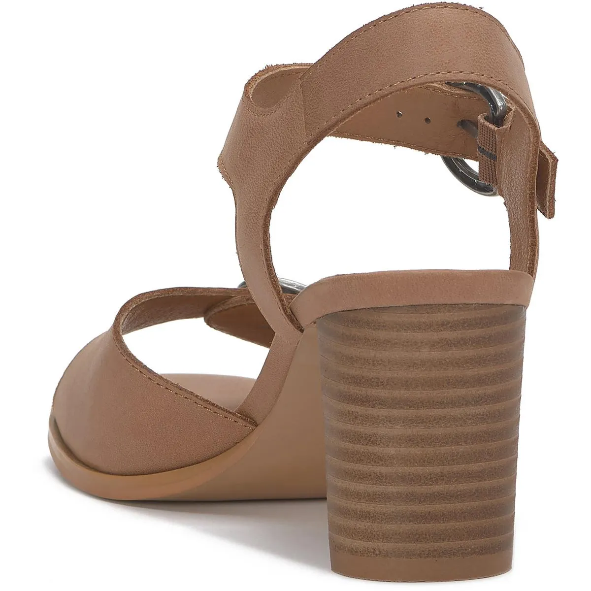 Luseal Womens Leather Ankle Strap Heels