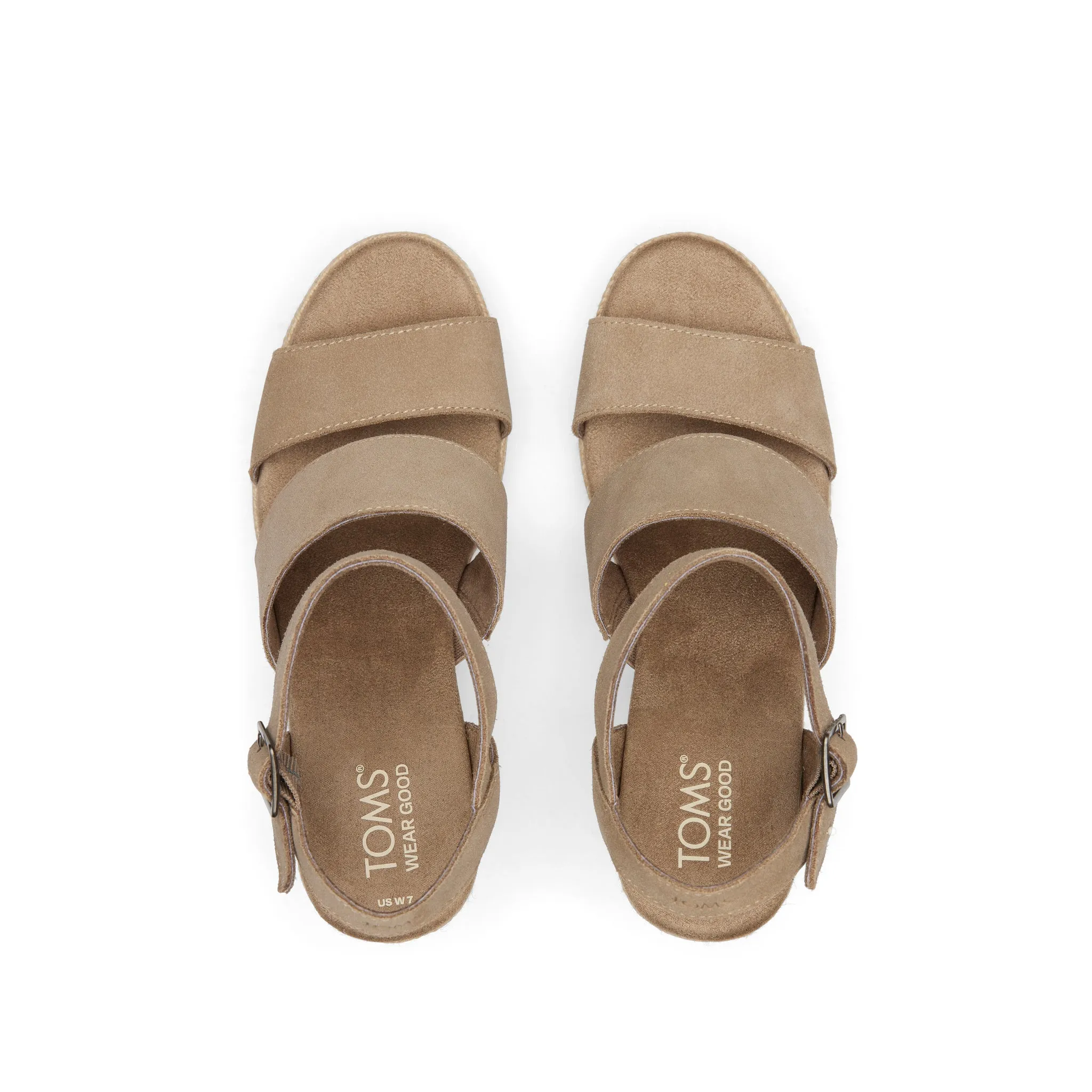 Madelyn Taupe Suede Wedge Sandal