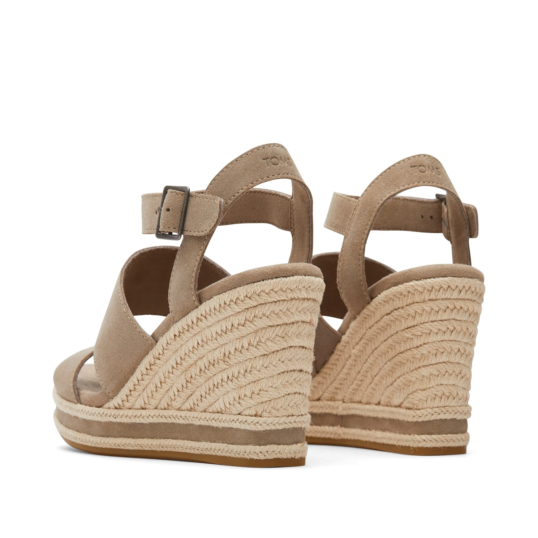 Madelyn Taupe Suede Wedge Sandal