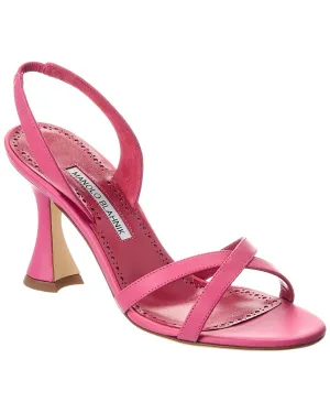 Manolo Blahnik Ammoursli 90 Leather Slingback Sandal
