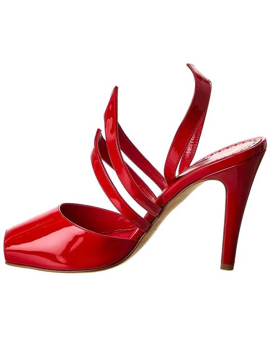 Manolo Blahnik Develi 105 Patent Slingback Sandal
