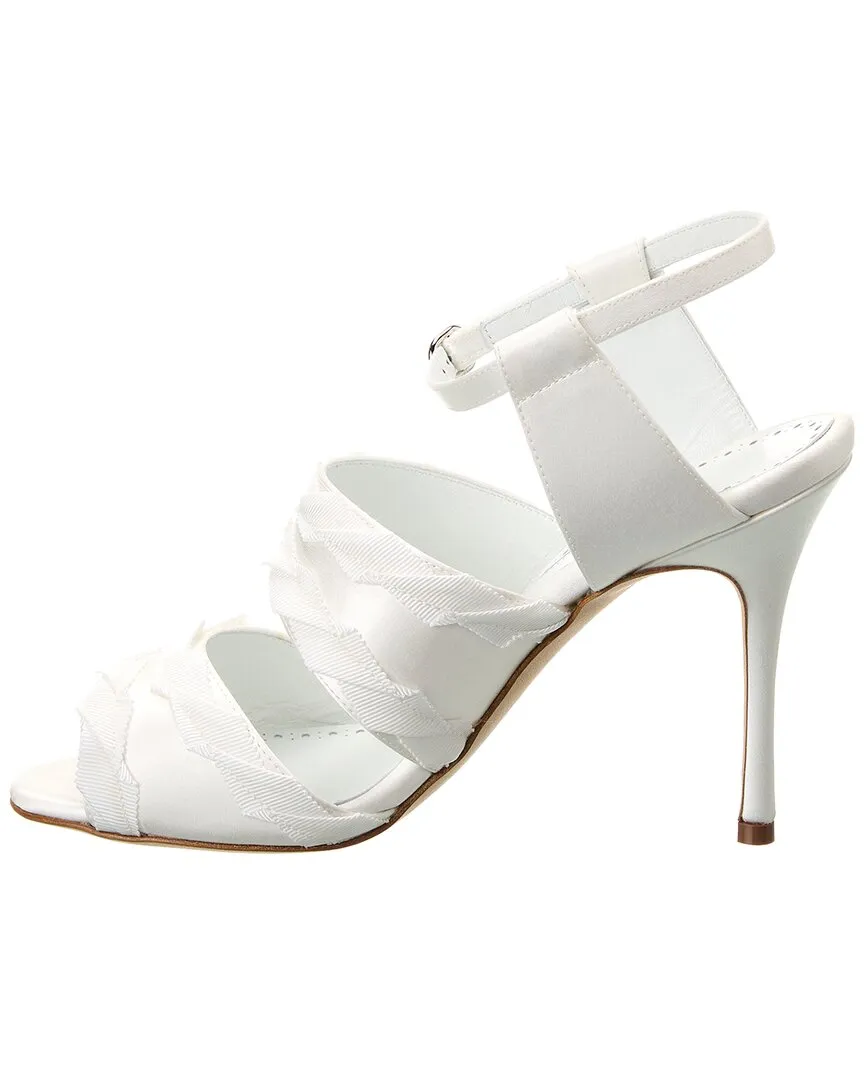 Manolo Blahnik Janada 105 Satin Sandal
