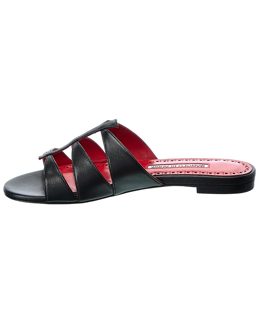 Manolo Blahnik Noorasan Leather Sandal