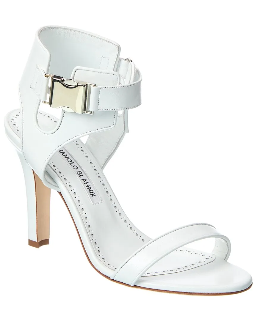 Manolo Blahnik Pollux 100 Leather Sandal