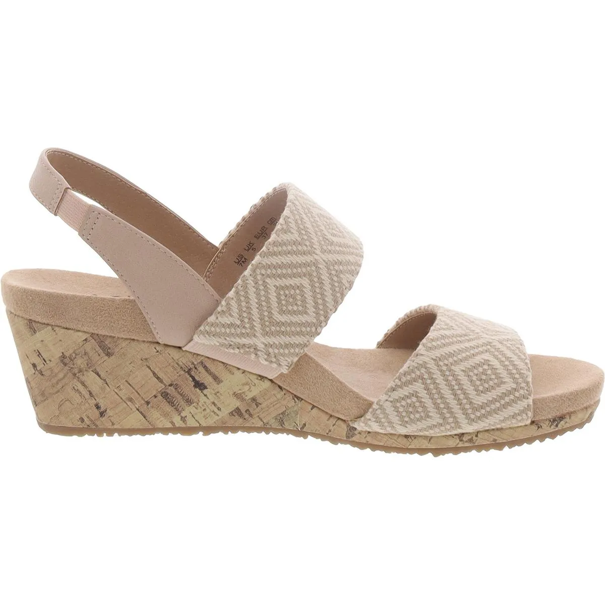 Marcela Womens Woven Slip On Wedge Sandals