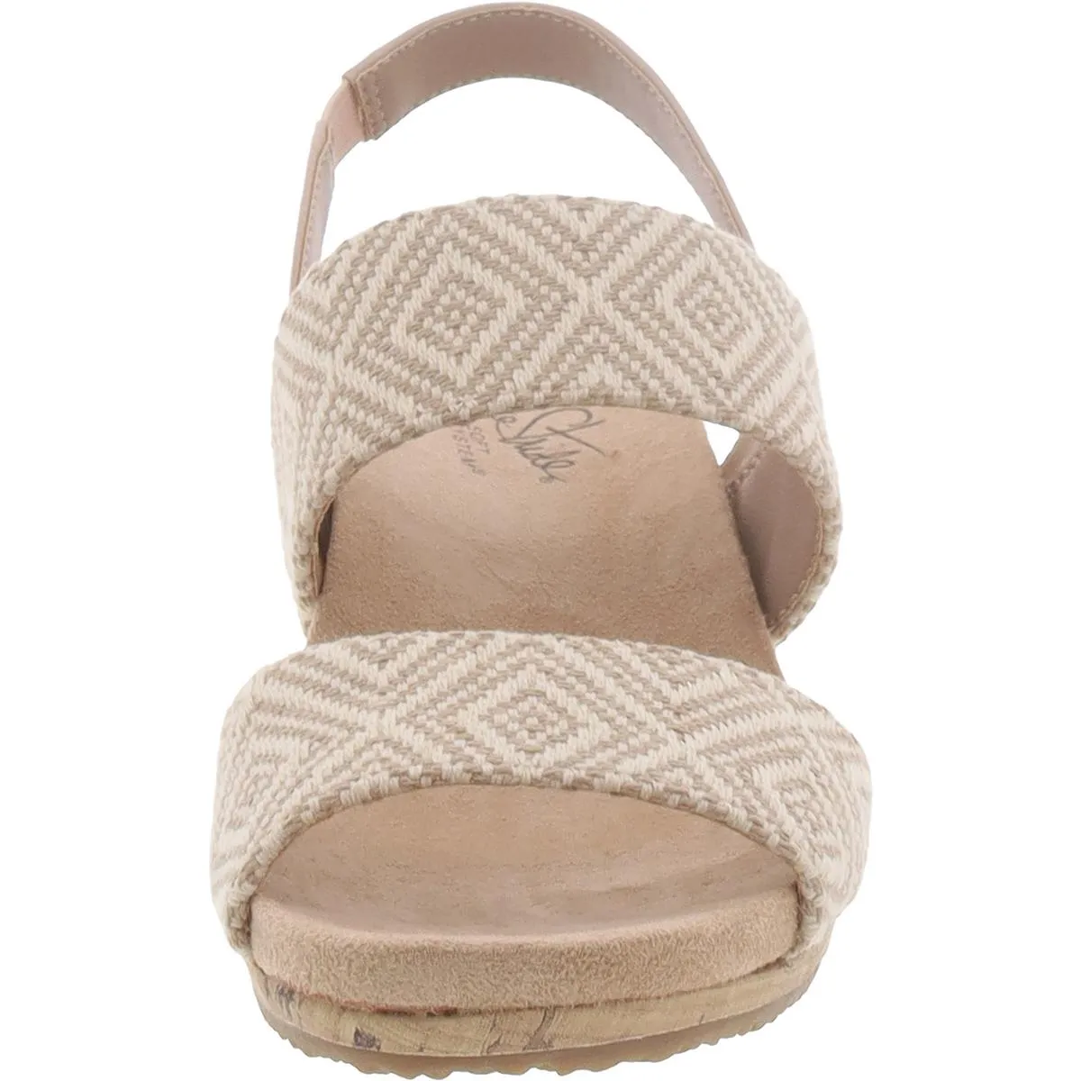 Marcela Womens Woven Slip On Wedge Sandals