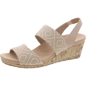 Marcela Womens Woven Slip On Wedge Sandals