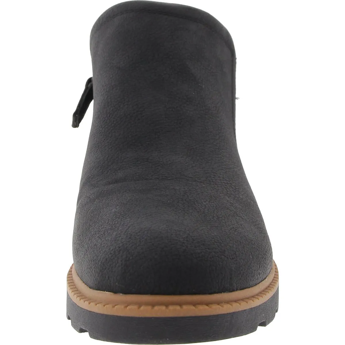 Margo Womens Zipper Faux Leather Booties