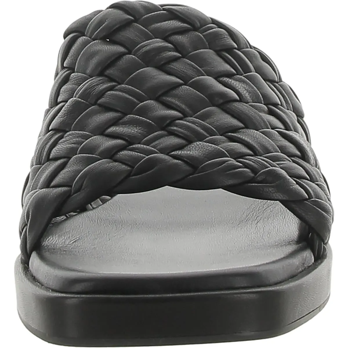 Mari Womens Faux Leather Warm Slide Sandals
