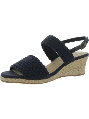 Mariella Womens Faux Suede Wedge Espadrilles