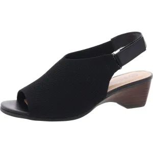 Marin Womens Adjustable Slingback Wedge Sandals