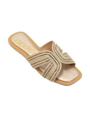 Marisa H-Shaped Sandal In Beige