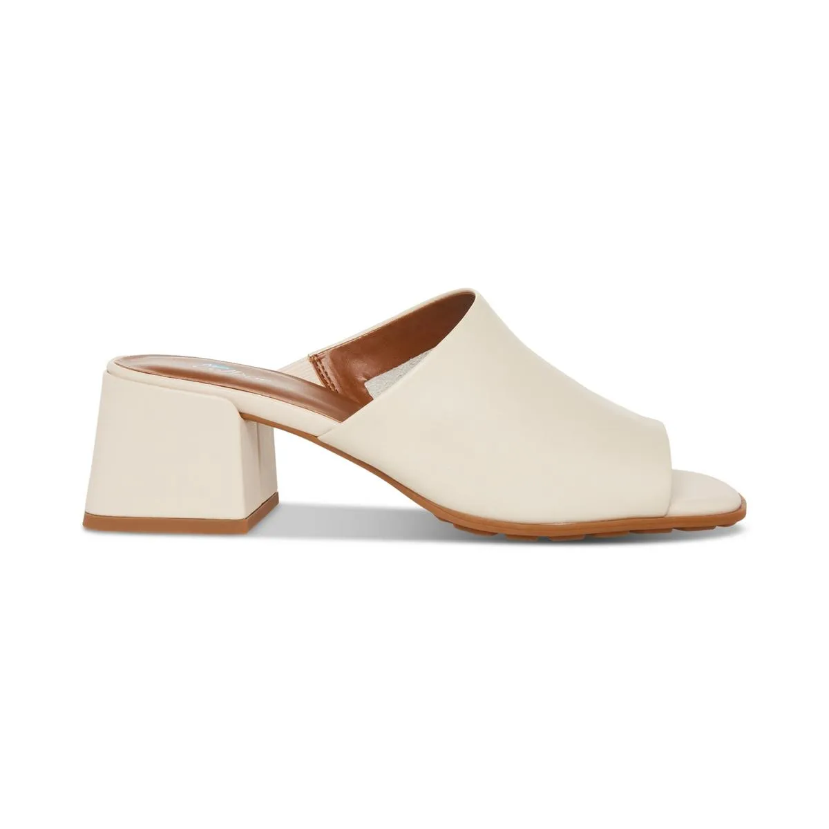 Marla Womens Leather Square Toe Block Heel