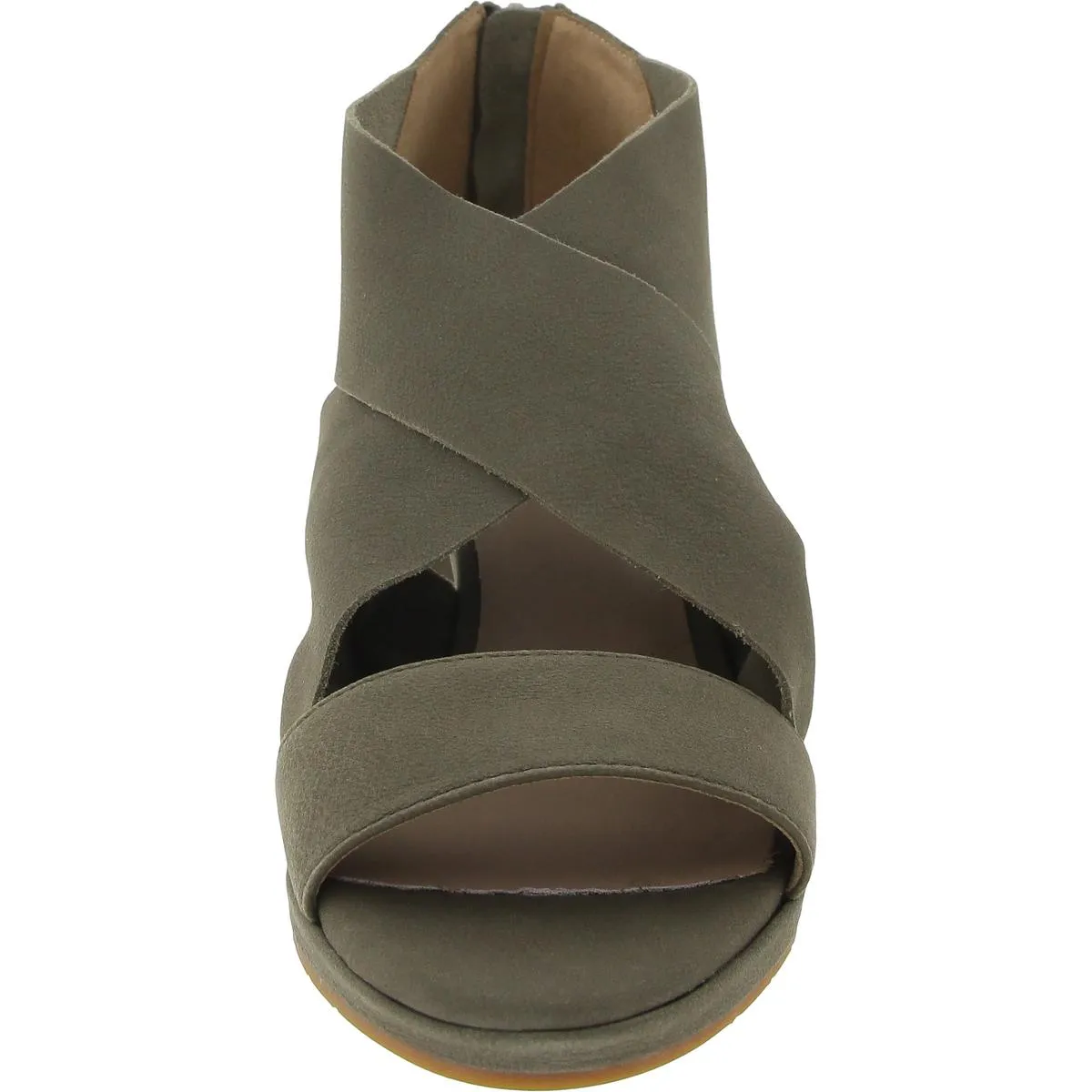 MARLA Womens Zipper Manmade Block Heel