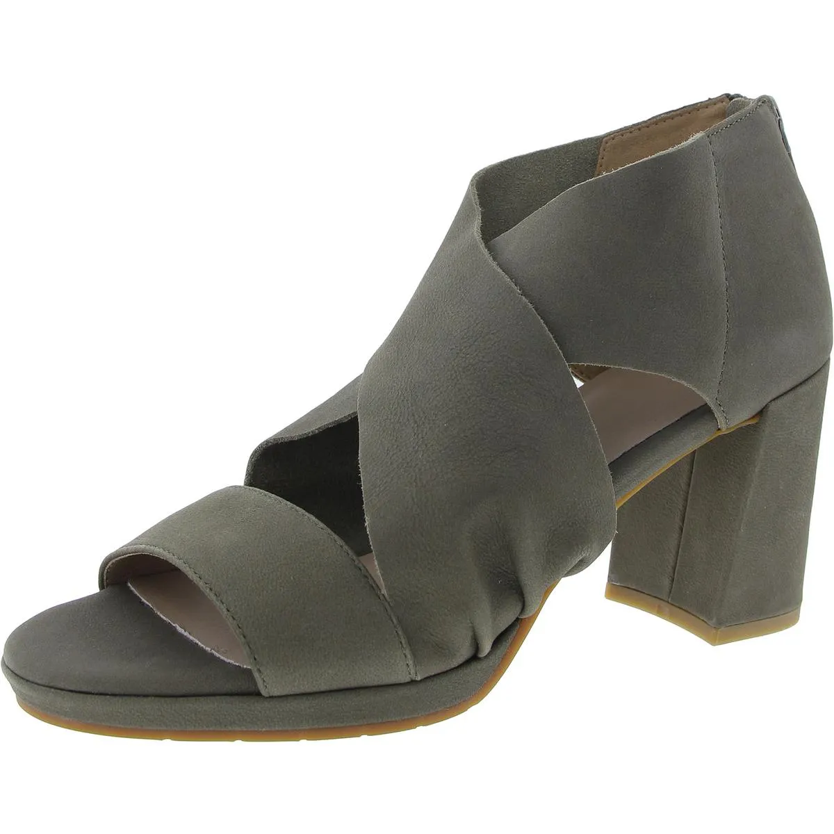 MARLA Womens Zipper Manmade Block Heel