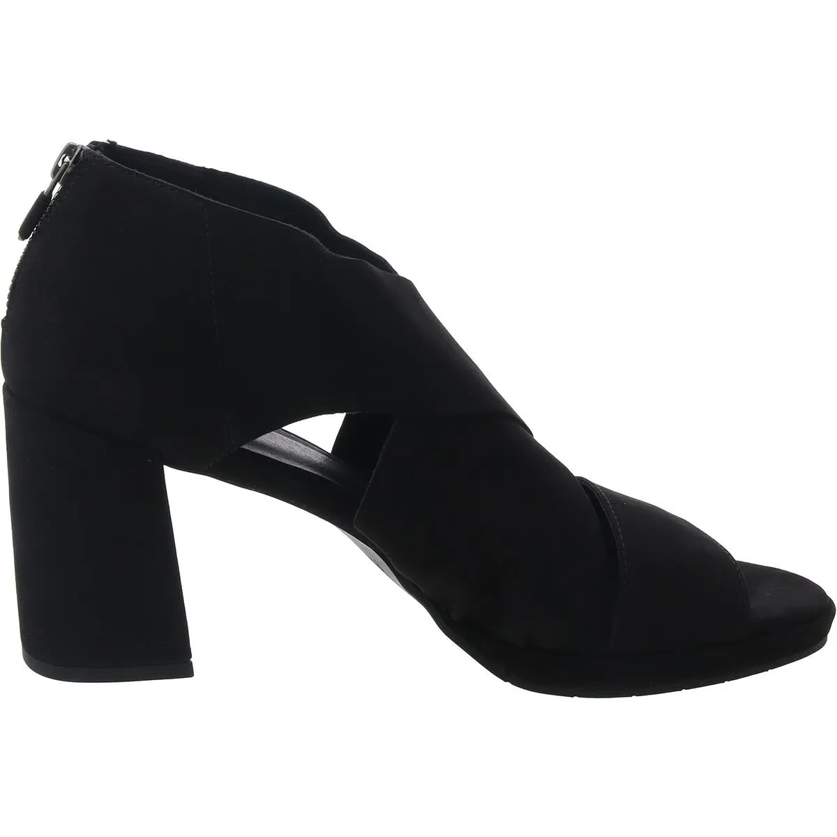 MARLA Womens Zipper Manmade Block Heel