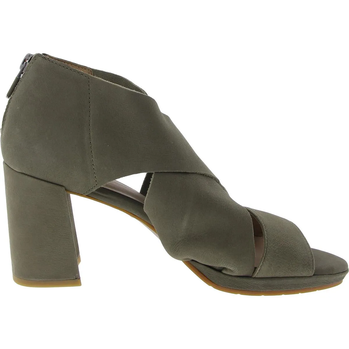 MARLA Womens Zipper Manmade Block Heel