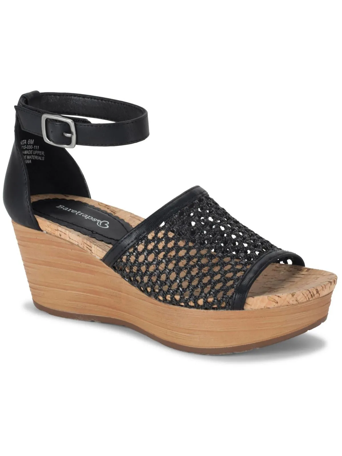 MARTA Womens Wedge Ankle Strap Heels