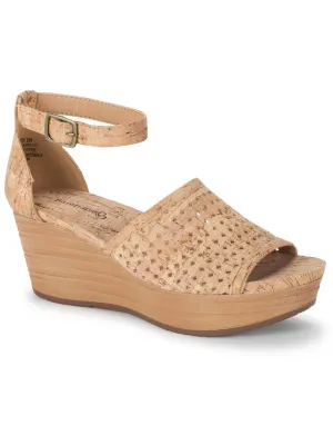 MARTA Womens Wedge Ankle Strap Heels