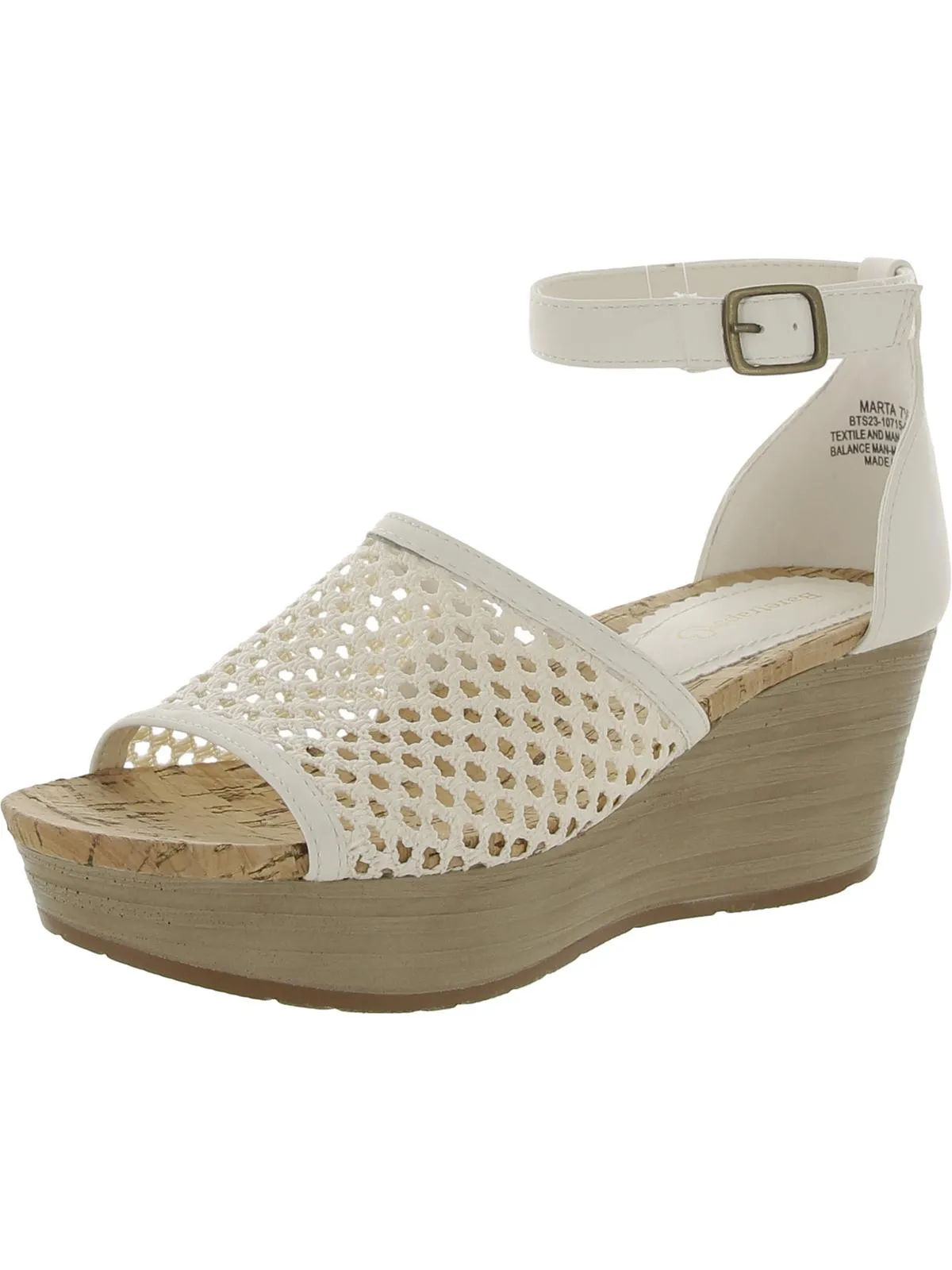 MARTA Womens Wedge Ankle Strap Heels