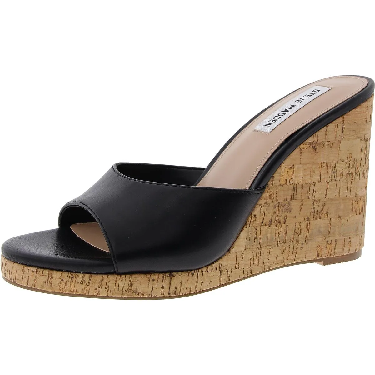 Marvelous Womens Cork Leather Wedge Sandals