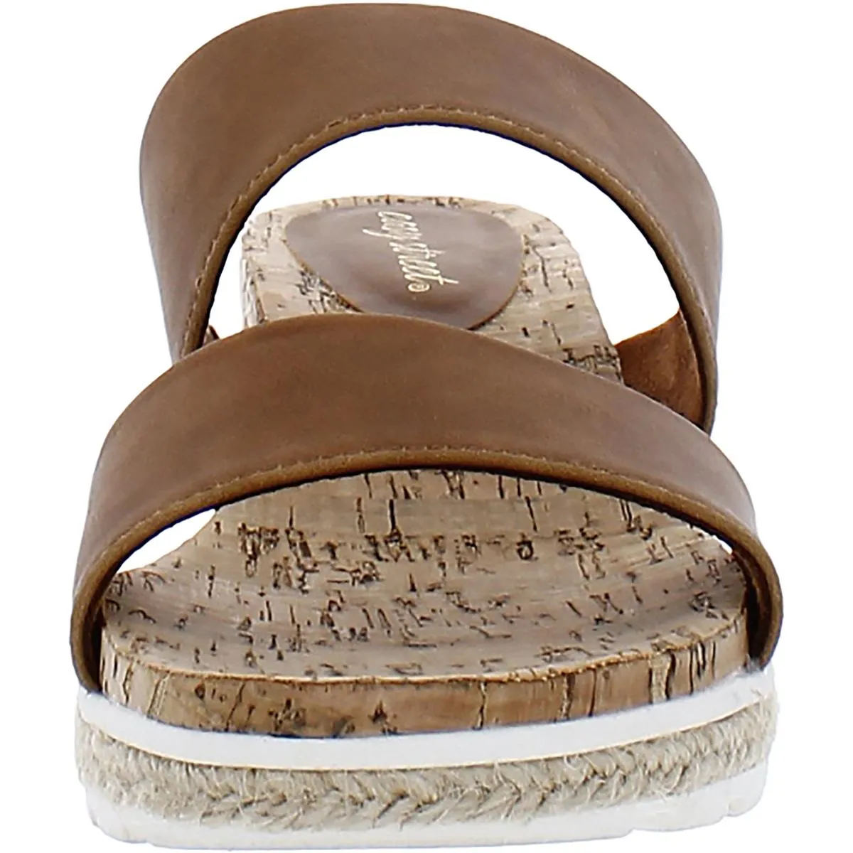 Maryann  Womens Slip On Open Toe Wedge Sandals