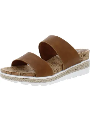 Maryann  Womens Slip On Open Toe Wedge Sandals