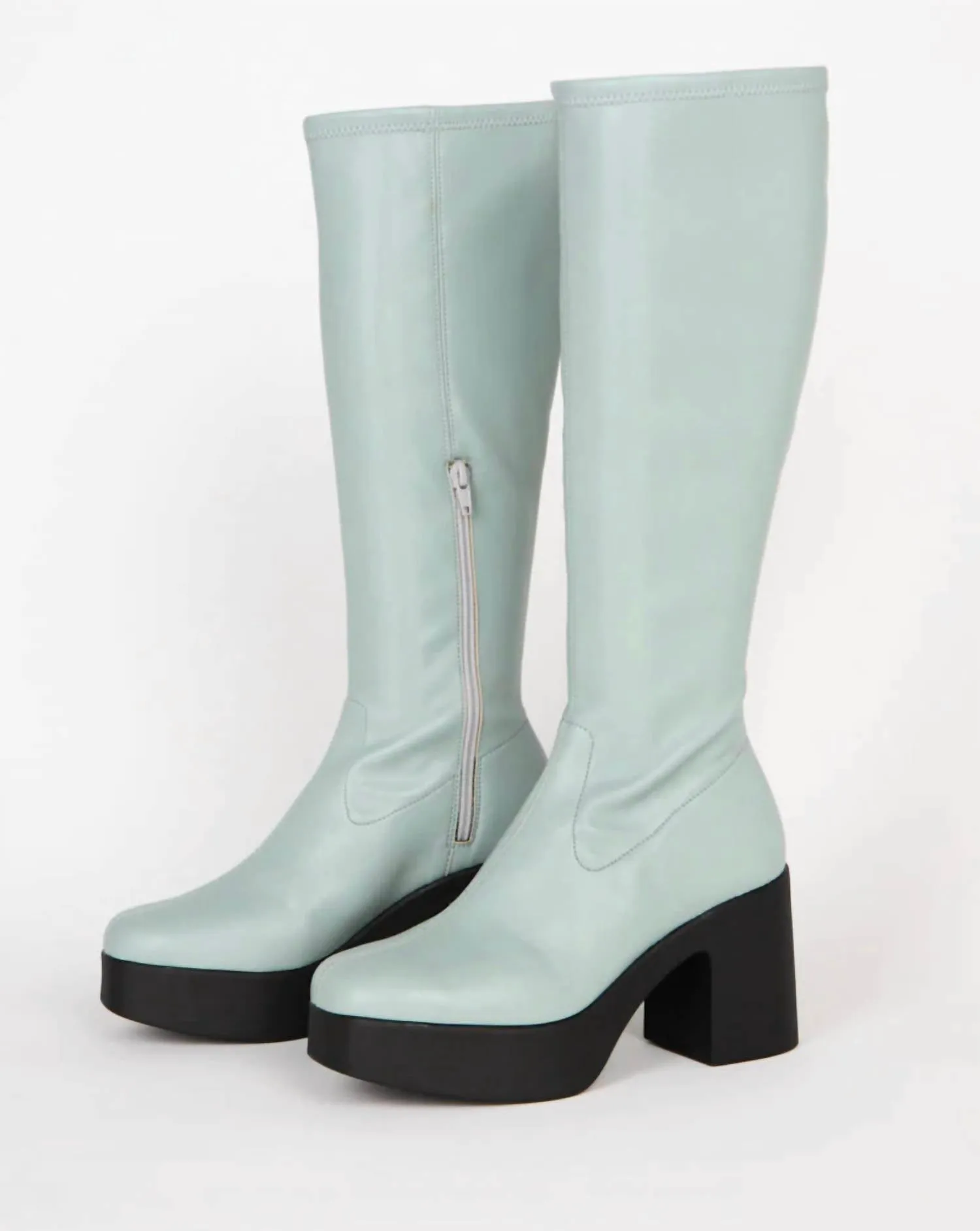 Marz Vegan Platform Boot In Sky Blue