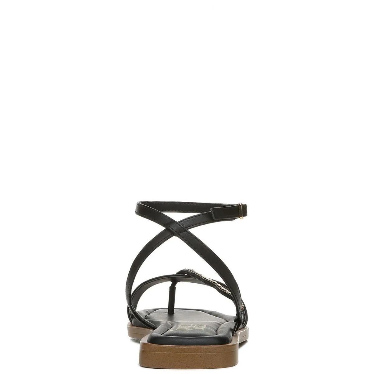 Mela Womens Faux Leather Ankle Strap Thong Sandals