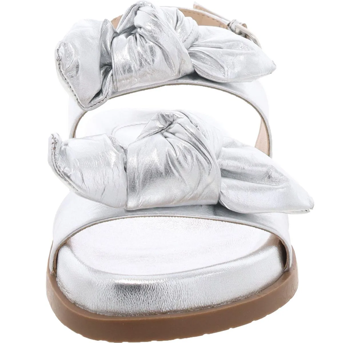 Melody Flat Sandal Womens Metallic Manmade Slingback Sandals