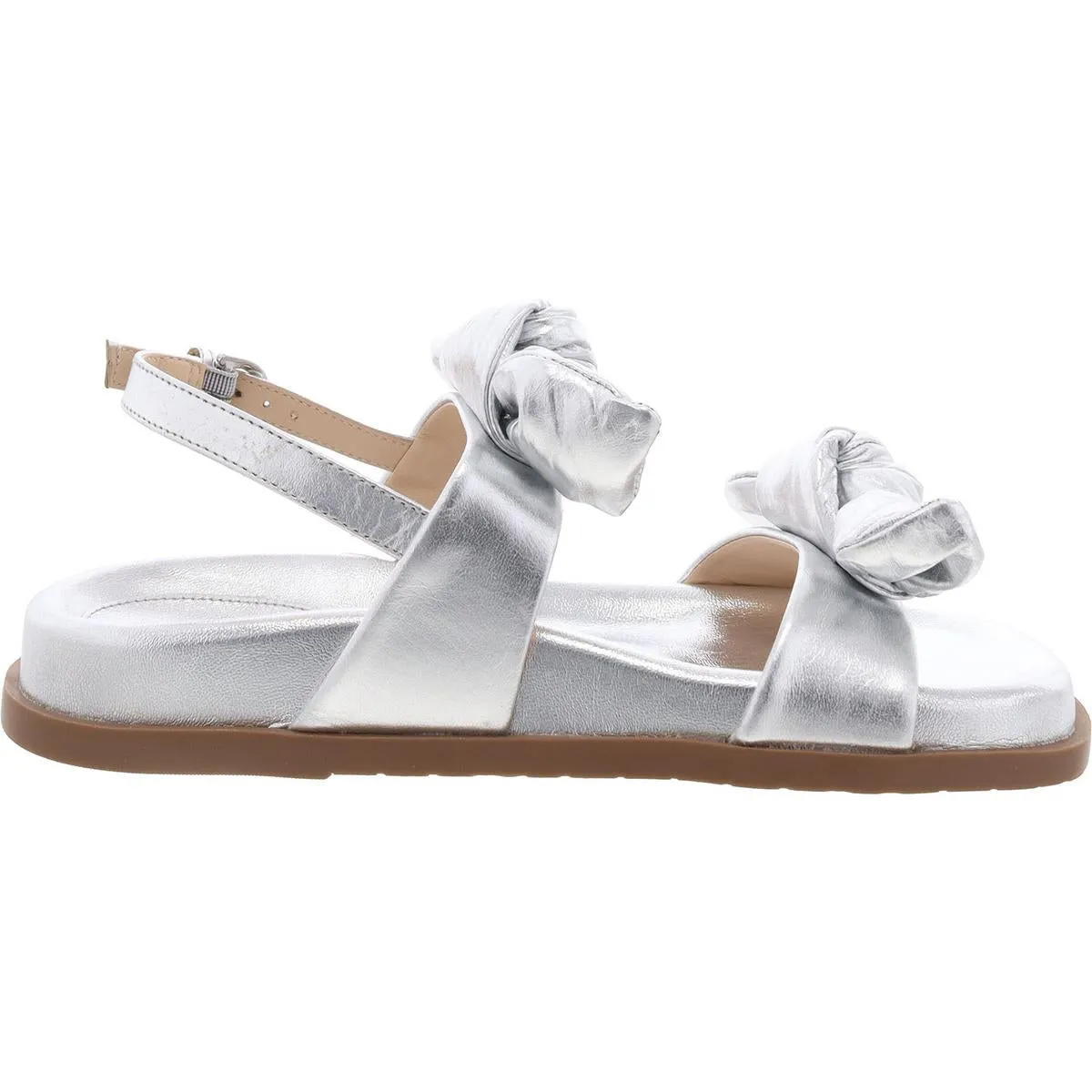 Melody Flat Sandal Womens Metallic Manmade Slingback Sandals