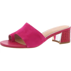 Melros Womens Embossed Suede Block Heel