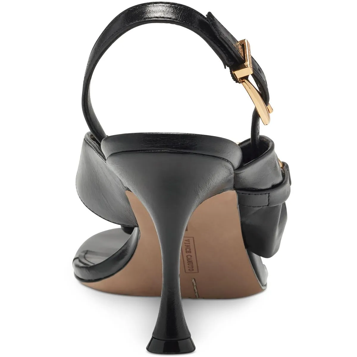 Melzie Womens Leather Chain Heels
