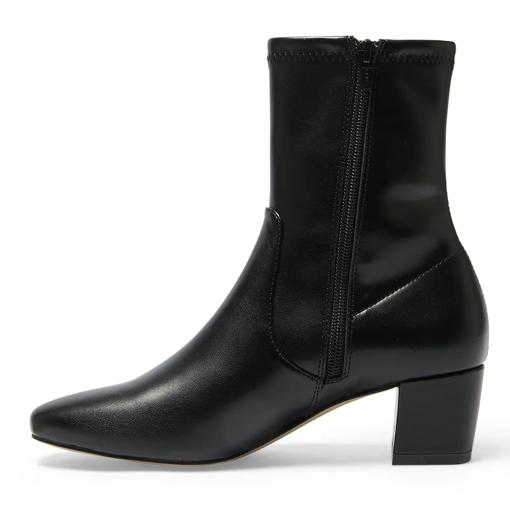 Mercy Boot in Black Leather