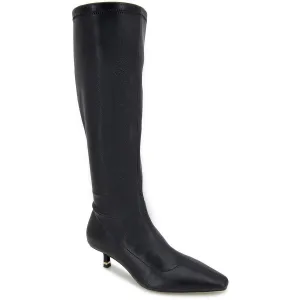 MERIDITH Womens Zipper Manmade Knee-High Boots