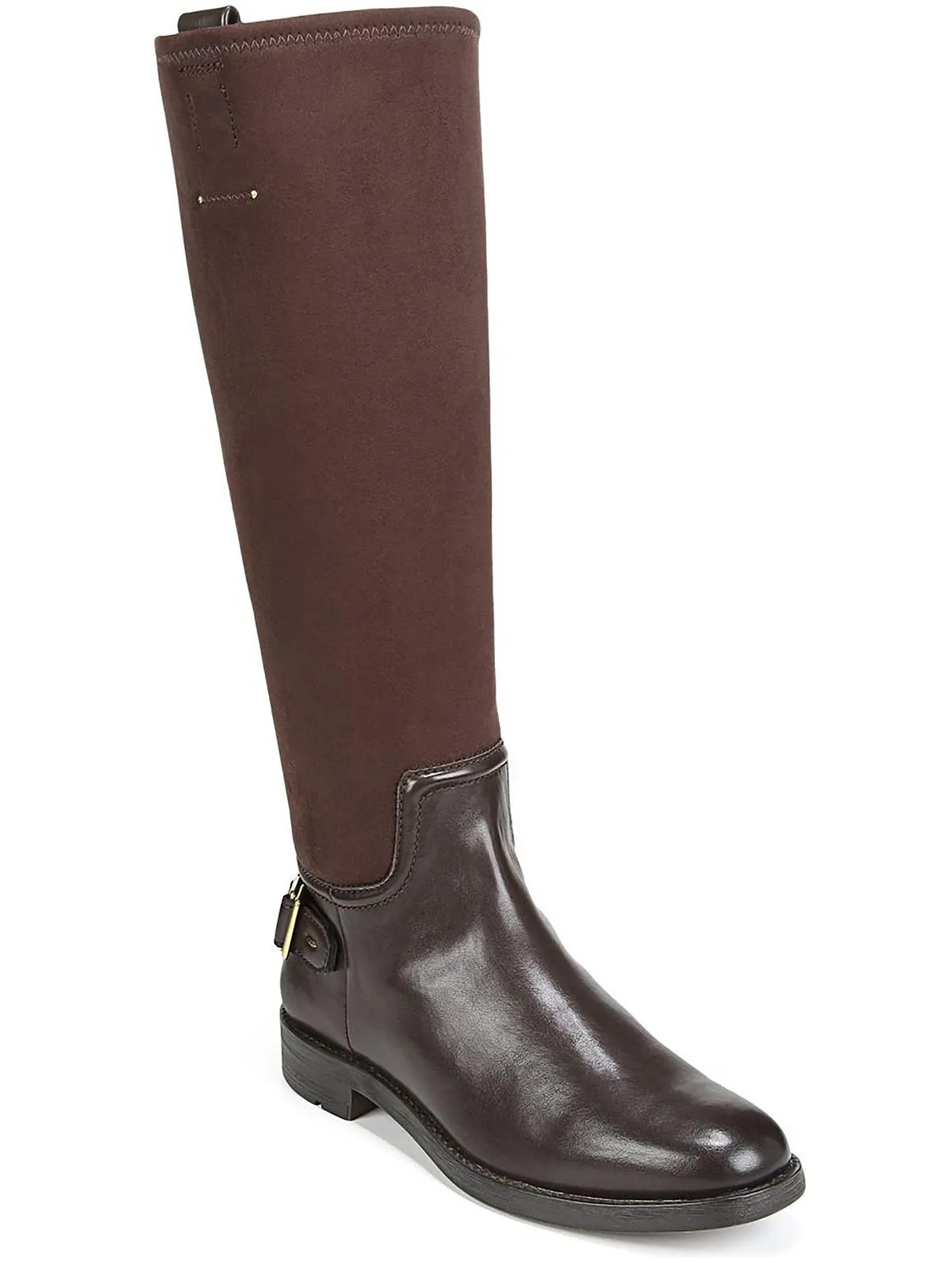 Merina Womens Buckle Embossed Knee-High Boots