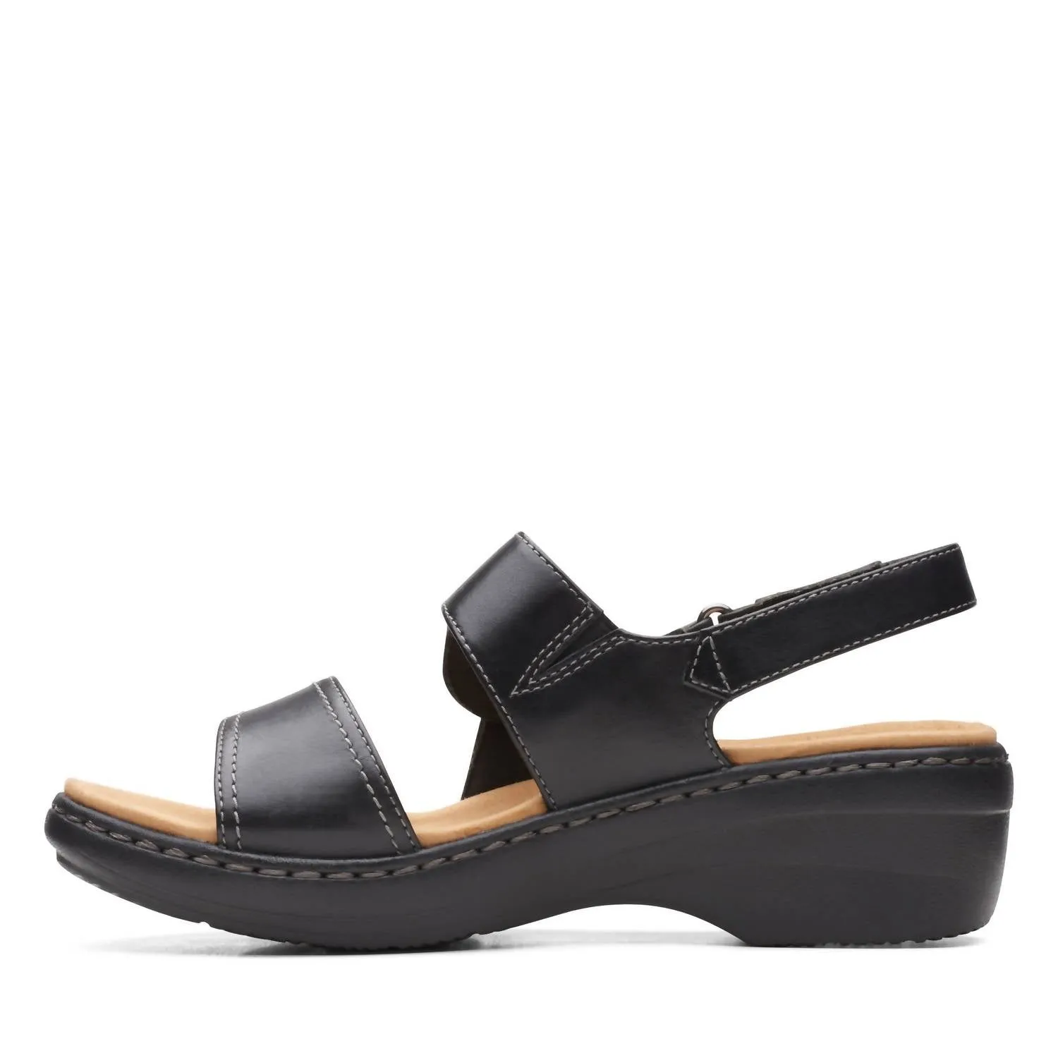 Merliah Sandal In Opal Black Leather