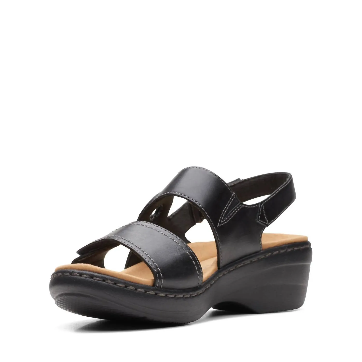 Merliah Sandal In Opal Black Leather