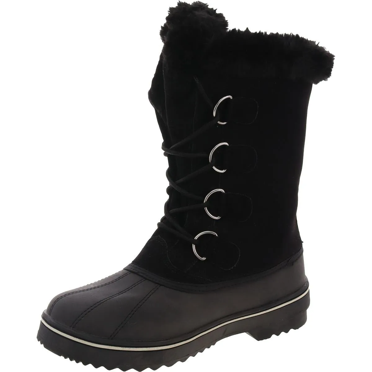 Mikkey Womens Warm Stitched Winter Boots