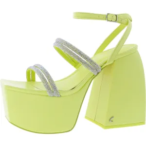 Mila Jewel Womens Open Toe Ankle Strap Platform Sandals