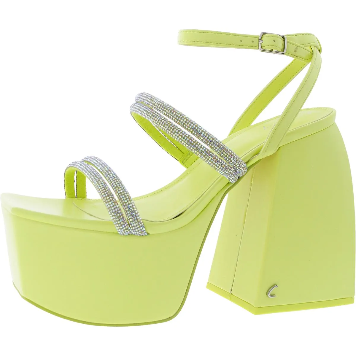 Mila Jewel Womens Open Toe Ankle Strap Platform Sandals