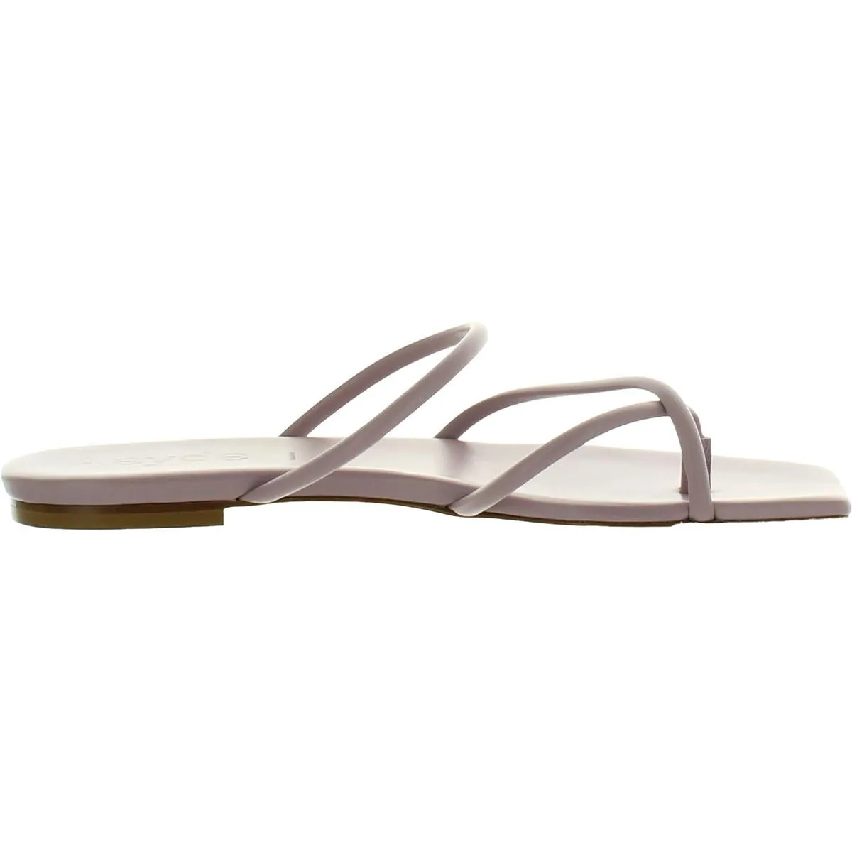 Mina Womens Leather Strappy Slide Sandals